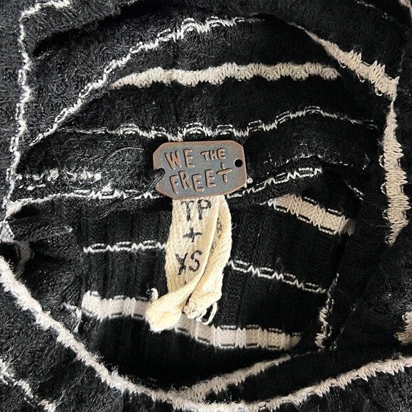 Free People We The Free Kristina Striped Turtleneck Thermal Top - sz XS - Picture 11 of 13